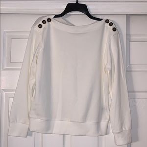 NWOT Who What Wear off white crew neck sweatshirt